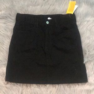 Black jean skirt